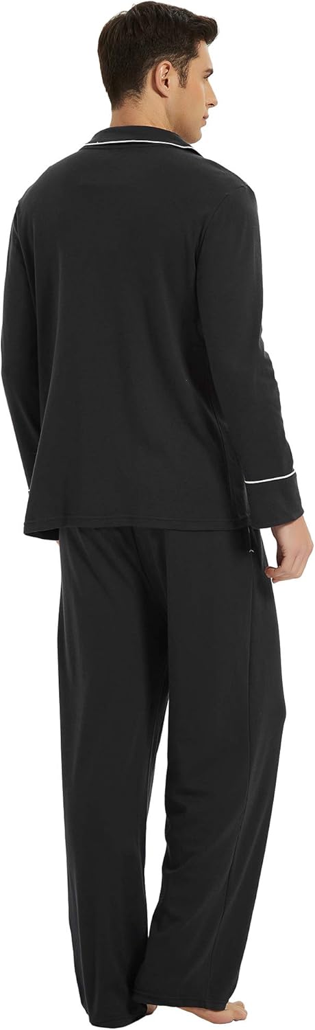 Comfortable Cotton Men's Pajama - Leo-Black-S-Nora Luxe