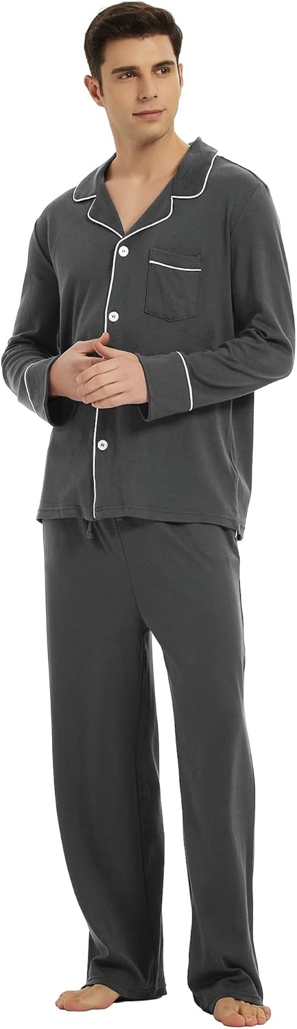 Comfortable Cotton Men's Pajama - Leo-Black-S-Nora Luxe