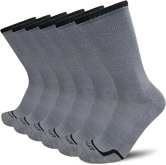 Comfortable Cotton Sports Socks (4 or 6 Pairs) - Lucas-Gray (6 Pairs)-Nora Luxe