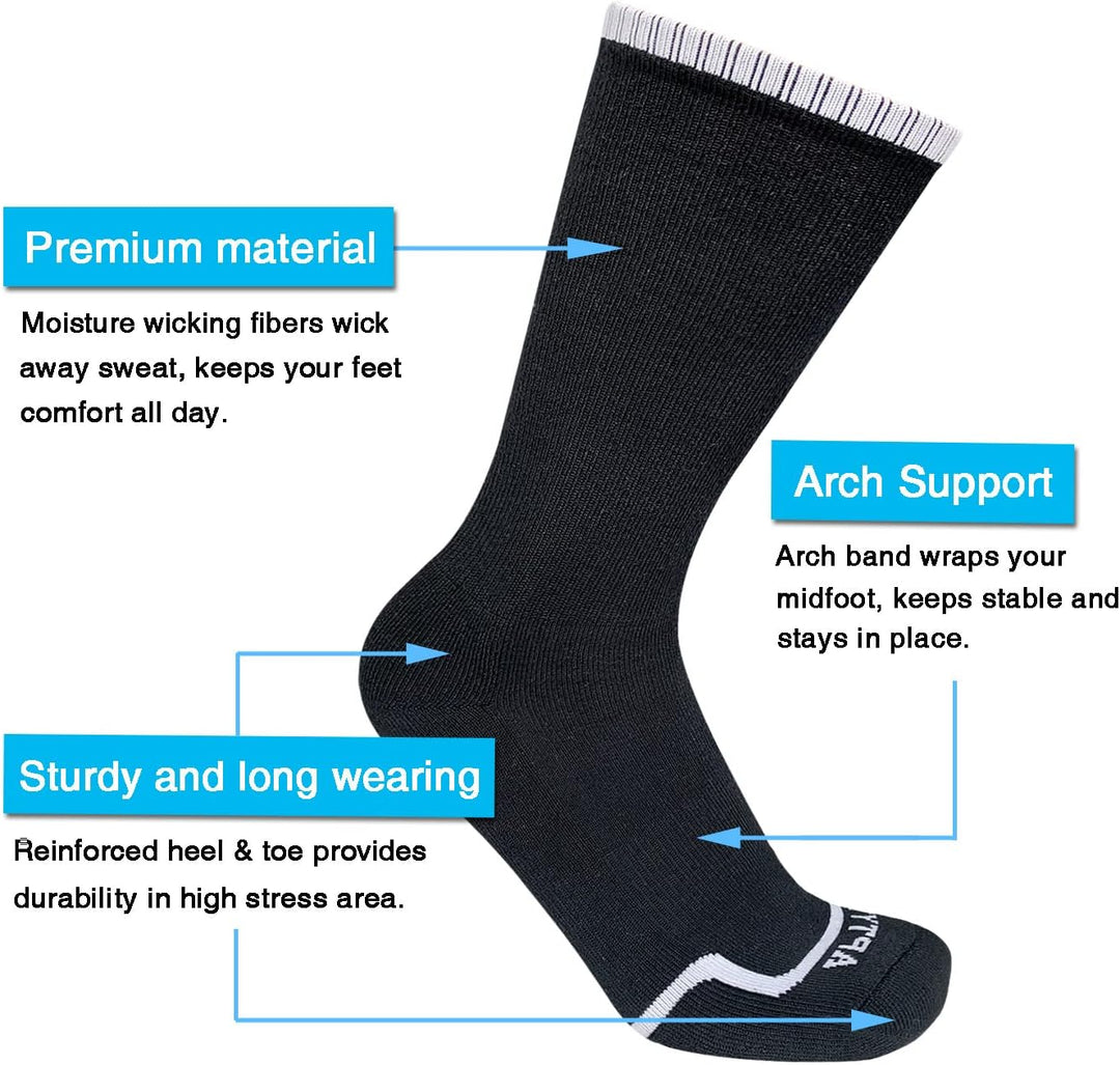 Comfortable Cotton Sports Socks (4 or 6 Pairs) - Lucas-Green (4 pairs)-Nora Luxe