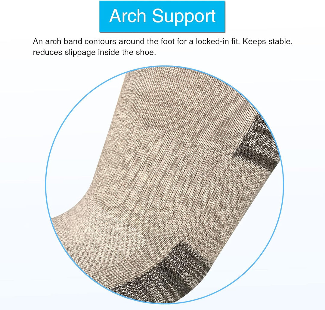 Comfortable Cotton Sports Socks (4 or 6 Pairs) - Lucas-Green (4 pairs)-Nora Luxe