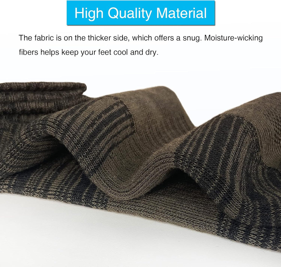 Comfortable Cotton Sports Socks (4 or 6 Pairs) - Lucas-Green (4 pairs)-Nora Luxe