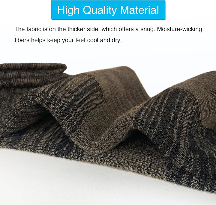 Comfortable Cotton Sports Socks (4 or 6 Pairs) - Lucas-Green (4 pairs)-Nora Luxe