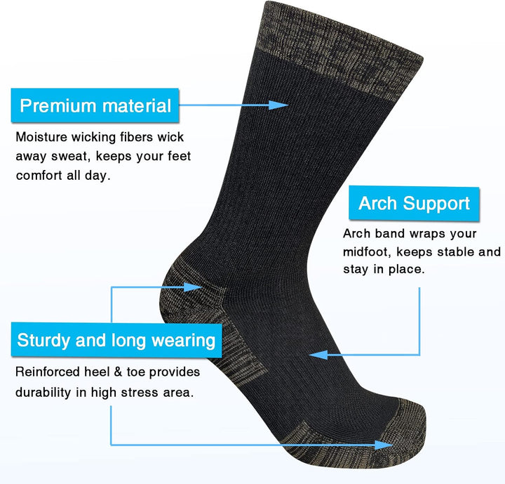 Comfortable Cotton Sports Socks (4 or 6 Pairs) - Lucas-Green (4 pairs)-Nora Luxe