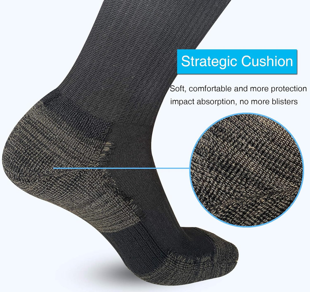 Comfortable Cotton Sports Socks (4 or 6 Pairs) - Lucas-Green (4 pairs)-Nora Luxe