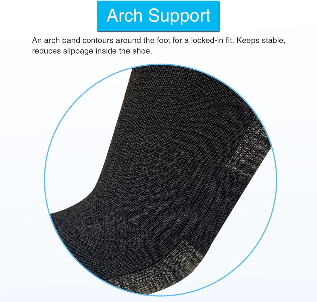 Comfortable Cotton Sports Socks (4 or 6 Pairs) - Lucas-Green (4 pairs)-Nora Luxe