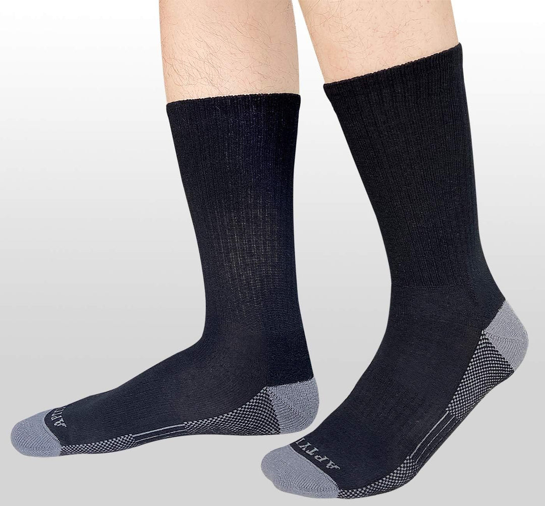 Comfortable Cotton Sports Socks (4 or 6 Pairs) - Lucas-Green (4 pairs)-Nora Luxe