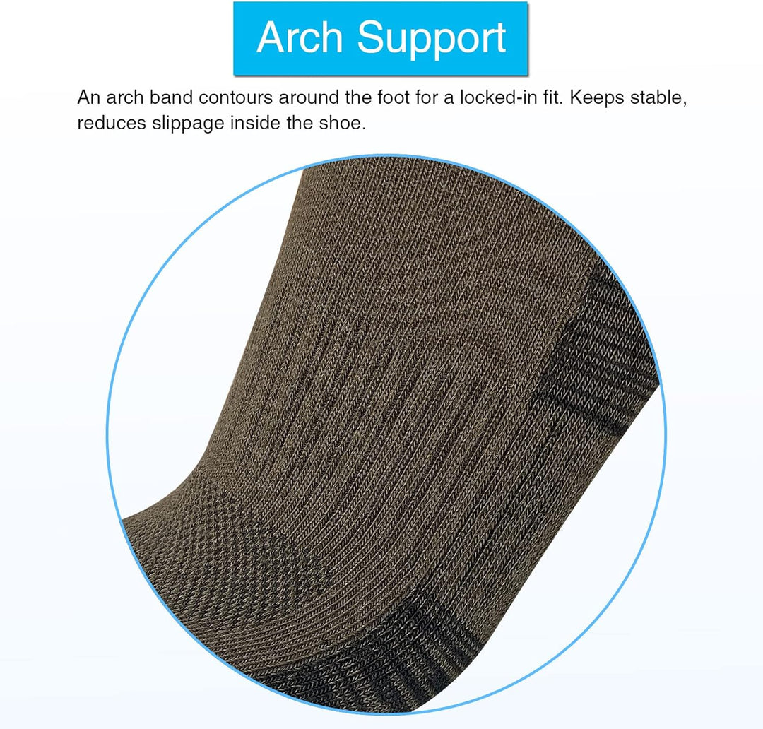 Comfortable Cotton Sports Socks (4 or 6 Pairs) - Lucas-Green (4 pairs)-Nora Luxe