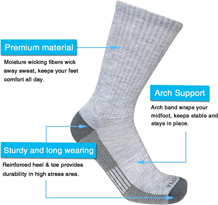 Comfortable Cotton Sports Socks (4 or 6 Pairs) - Lucas-Green (4 pairs)-Nora Luxe