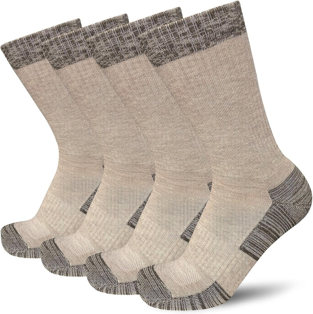 Comfortable Cotton Sports Socks (4 or 6 Pairs) - Lucas-Khaki Brown (4 Pairs)-Nora Luxe