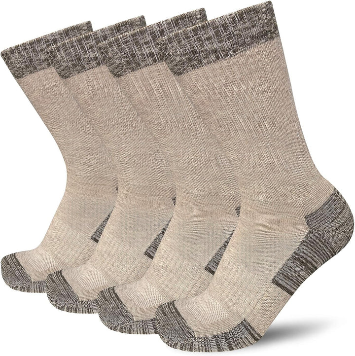 Comfortable Cotton Sports Socks (4 or 6 Pairs) - Lucas-Khaki Brown (4 Pairs)-Nora Luxe