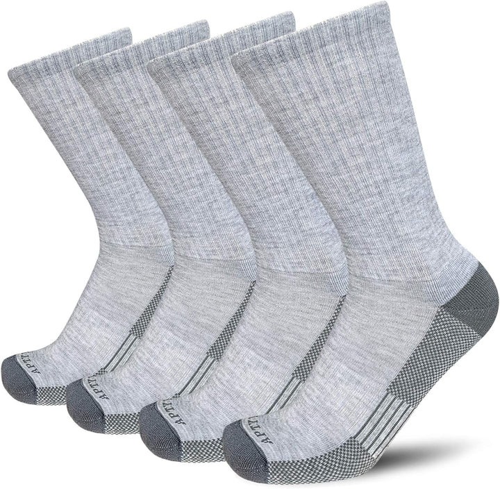 Comfortable Cotton Sports Socks (4 or 6 Pairs) - Lucas-Light gray (4 pairs)-Nora Luxe