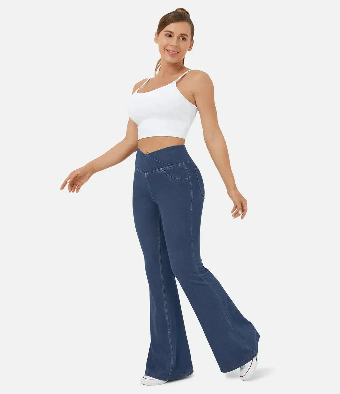 Comfortable Curvy High Waist Jeans - Aria-Light blue-XS-Nora Luxe