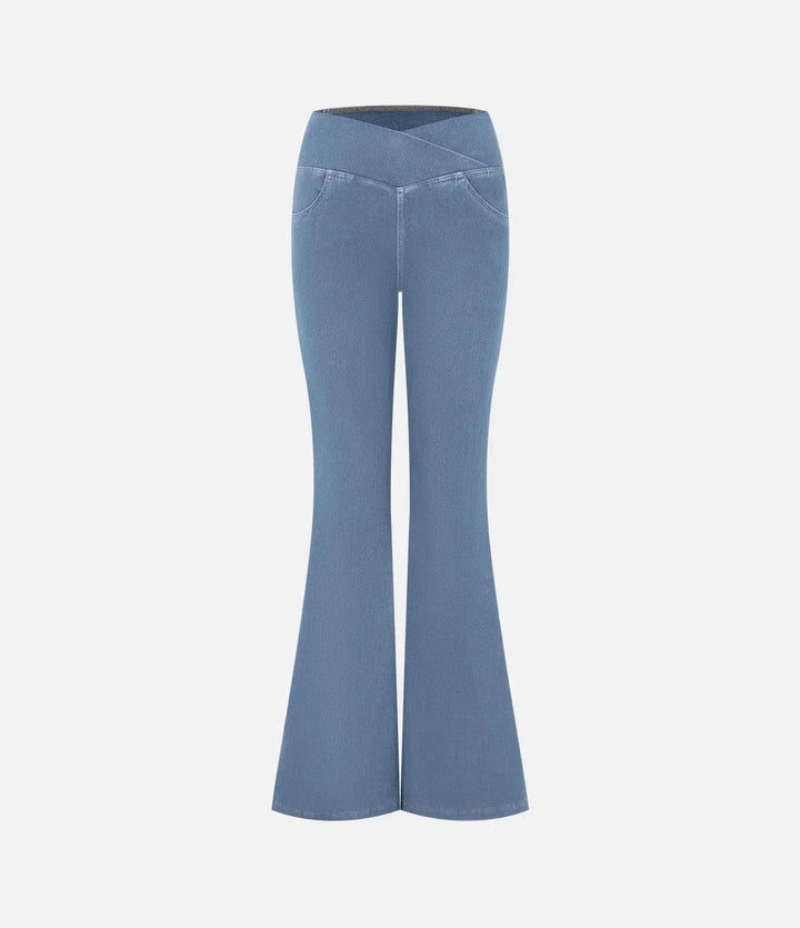 Comfortable Curvy High Waist Jeans - Aria-Light blue-XS-Nora Luxe