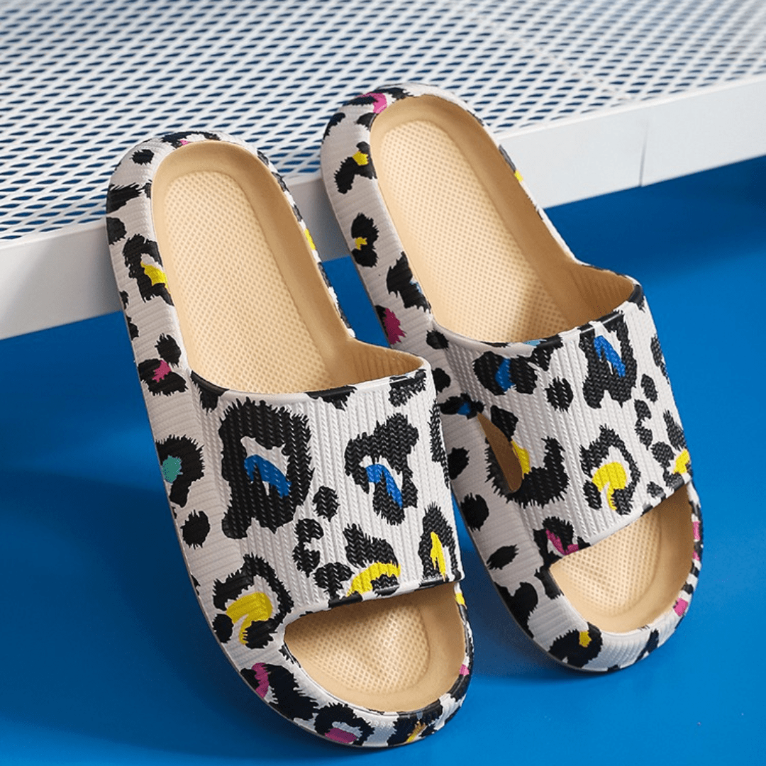 Comfortable Cushioned Slippers - Nora-Leopard-4/4.5-The Livary