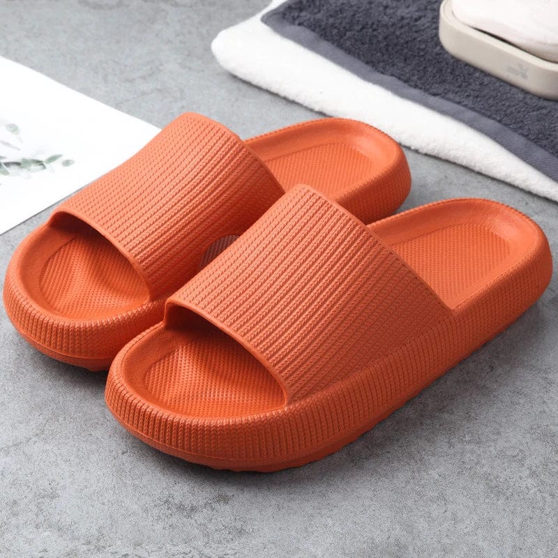 Comfortable Cushioned Slippers - Nora-Orange-4/4.5-The Livary