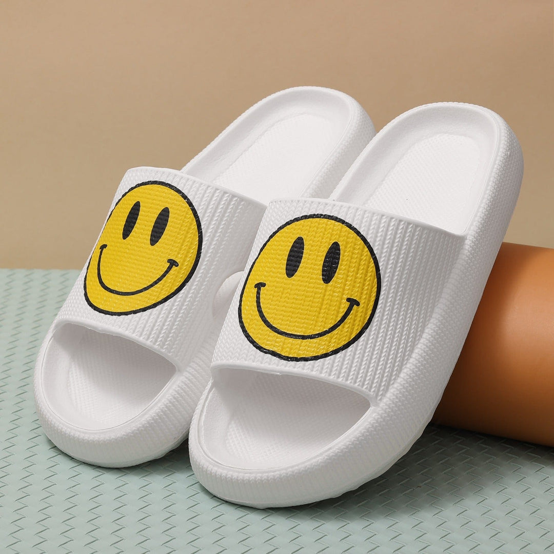 Comfortable Cushioned Slippers - Nora-Smiley-4/4.5-The Livary
