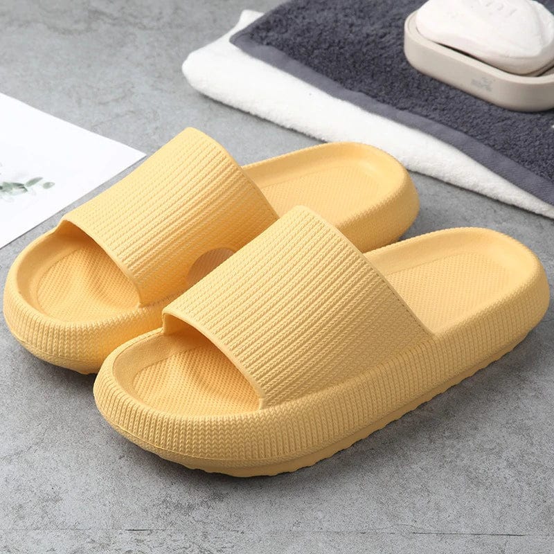 Comfortable Cushioned Slippers - Nora-Yellow-4/4.5-The Livary
