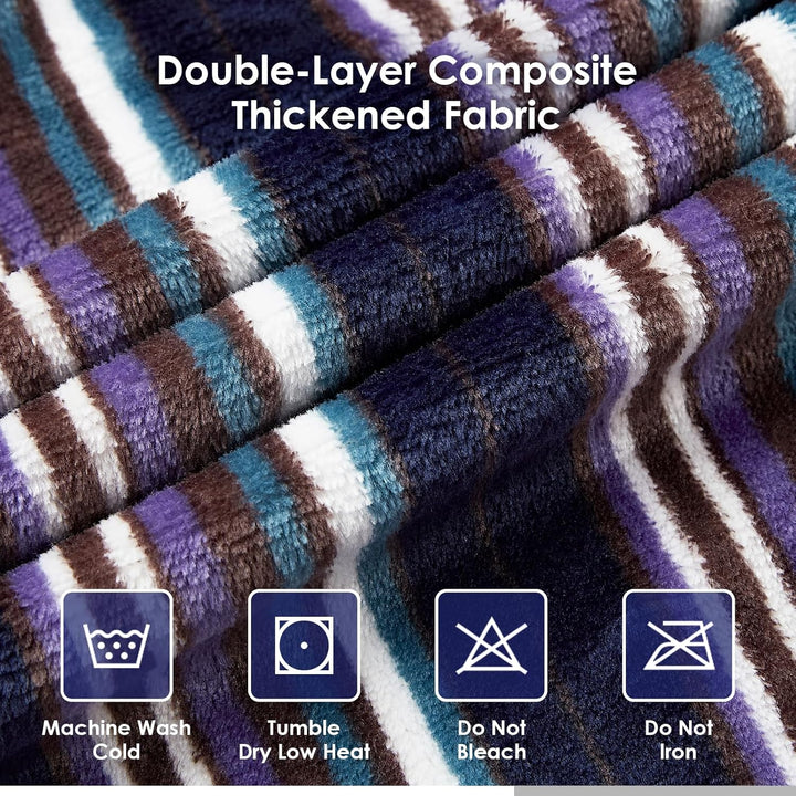 Comfortable Flannel Men's Bathrobe - James-Black-S/M-Nora Luxe