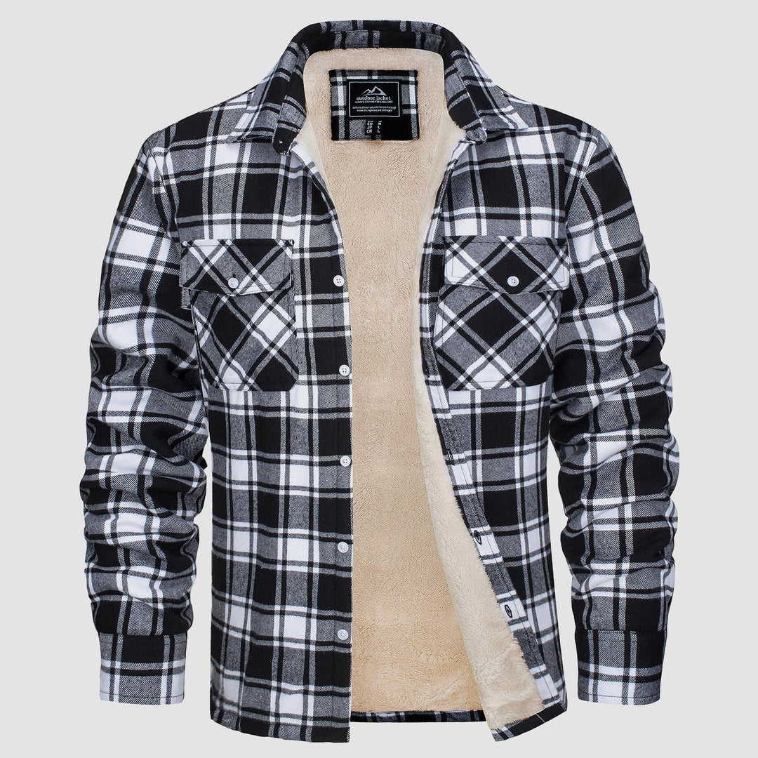 Comfortable Fleece Shirt - Ruben-Black-S-Nora Luxe