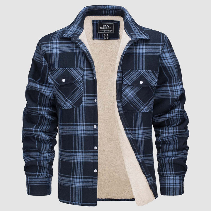 Comfortable Fleece Shirt - Ruben-Gray Blue-S-Nora Luxe