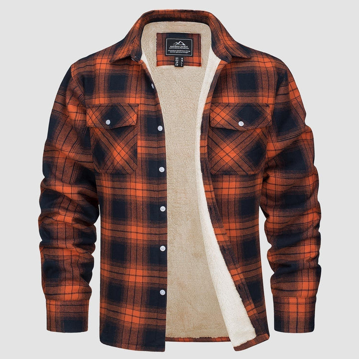 Comfortable Fleece Shirt - Ruben-Orange-S-Nora Luxe