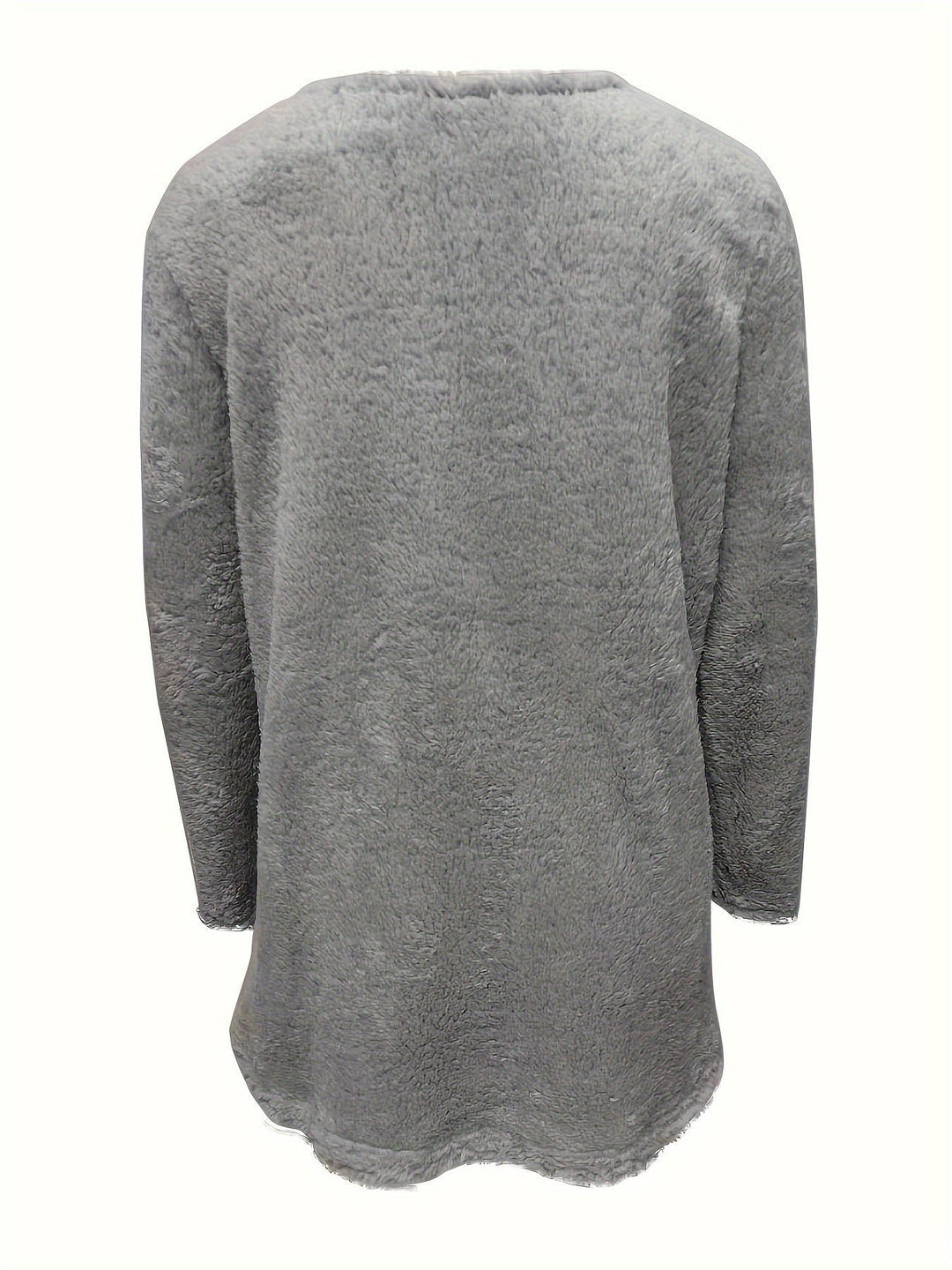 Comfortable Fleece Sweatshirt with Print - Luna-Light blue-S-Nora Luxe