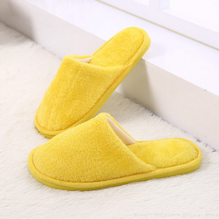 Comfortable Fur Slippers - Sofie-Yellow-4.5-Nora Luxe
