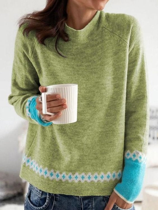 Comfortable Green Women's Sweater - Elin-S-Nora Luxe