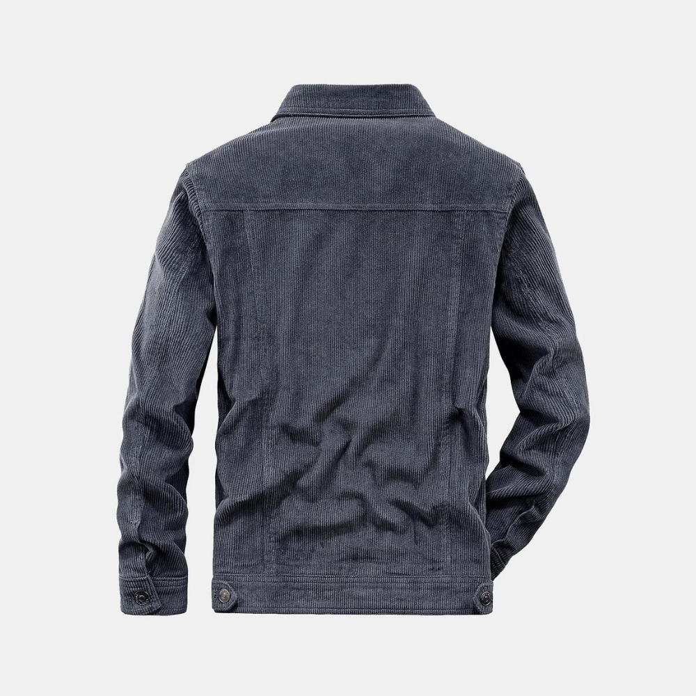 Comfortable Grey Corduroy Jacket - Rover-M-Nora Luxe