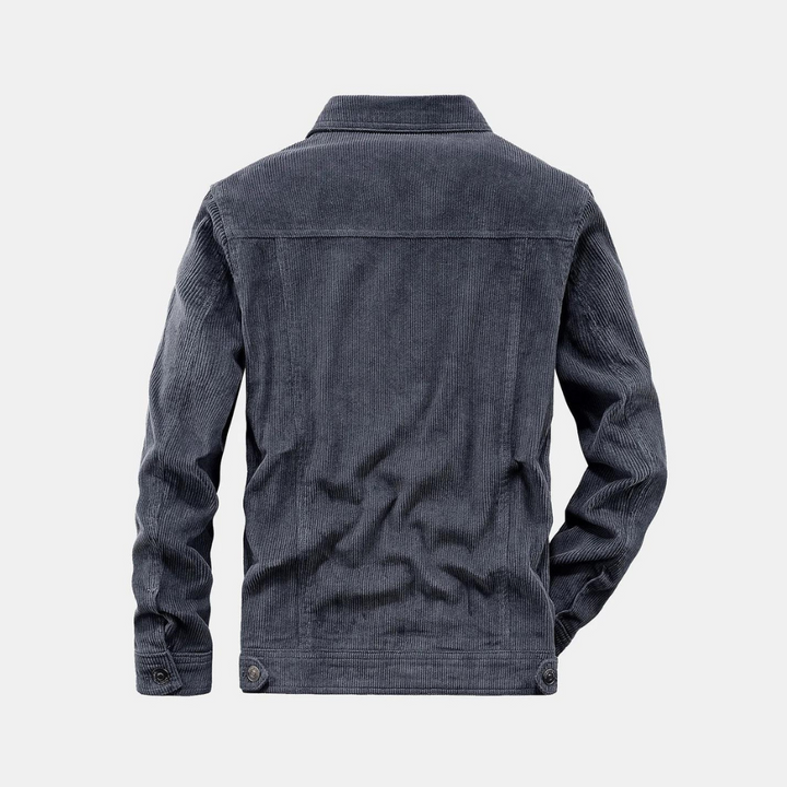 Comfortable Grey Corduroy Jacket - Rover-M-Nora Luxe