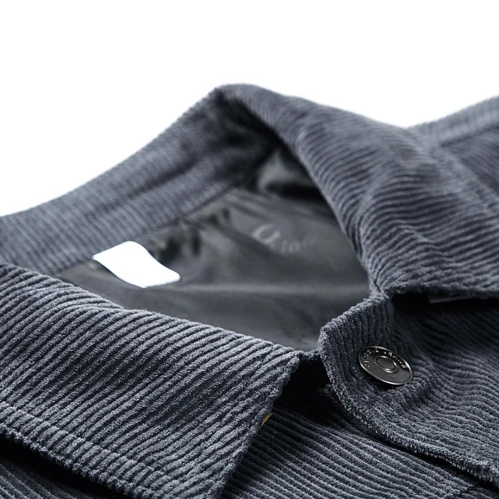 Comfortable Grey Corduroy Jacket - Rover-M-Nora Luxe