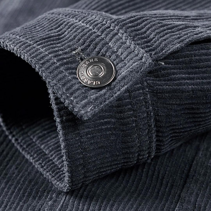 Comfortable Grey Corduroy Jacket - Rover-M-Nora Luxe