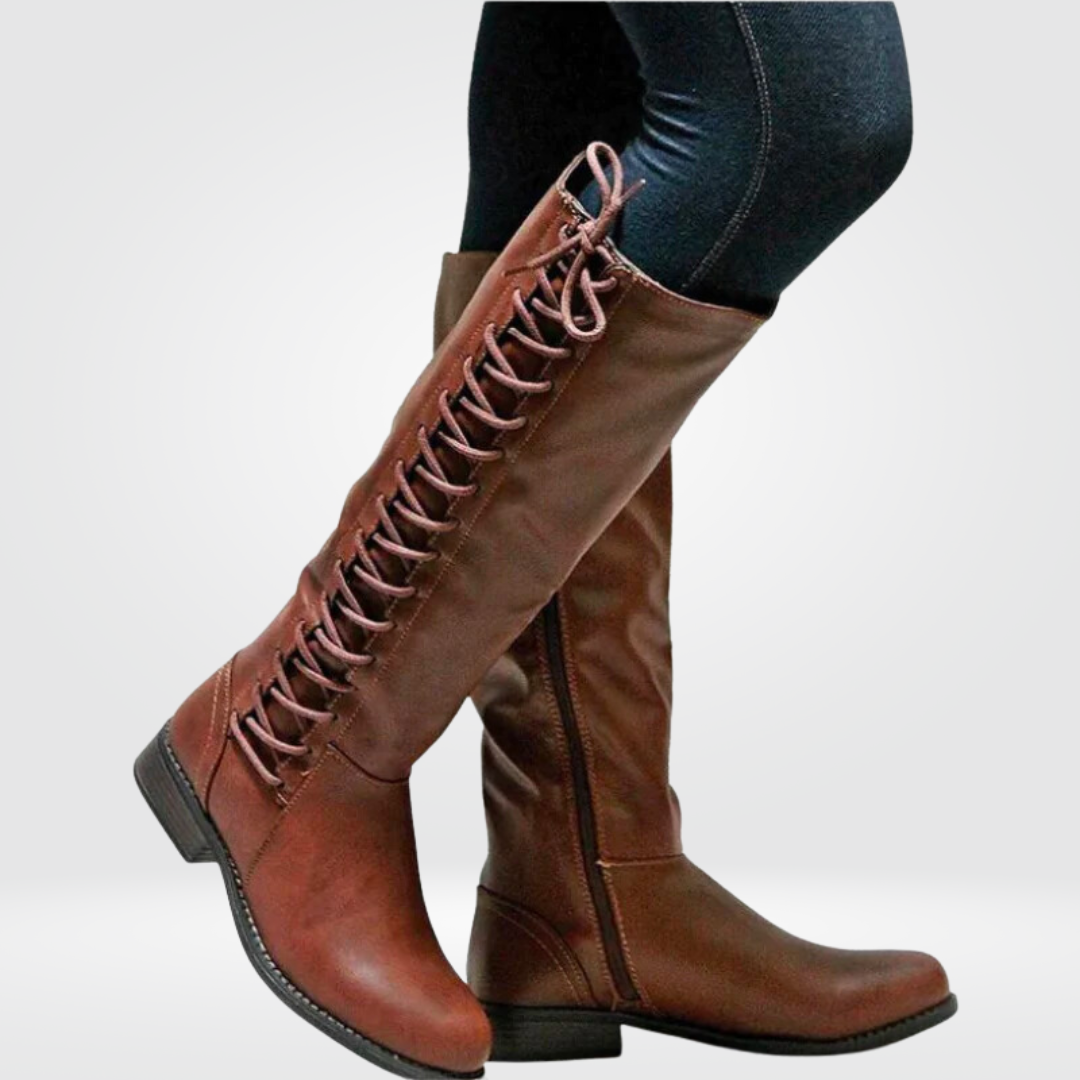 Comfortable High Women's Boots - Elena-Brown-3.0-Nora Luxe