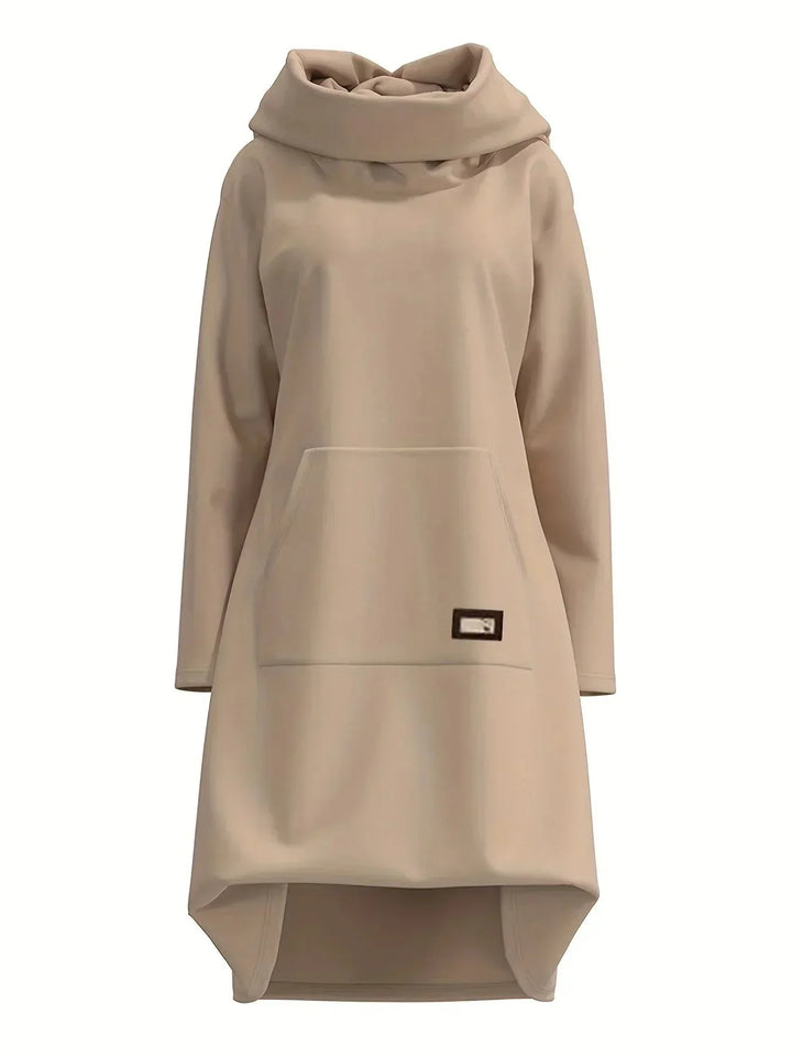 Comfortable Hoodie Dress - EllaCharm-Beige-S-Nora Luxe