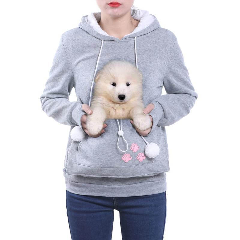 Comfortable Hoodie with Cat Pocket - CozyPurr-Black-S-Nora Luxe