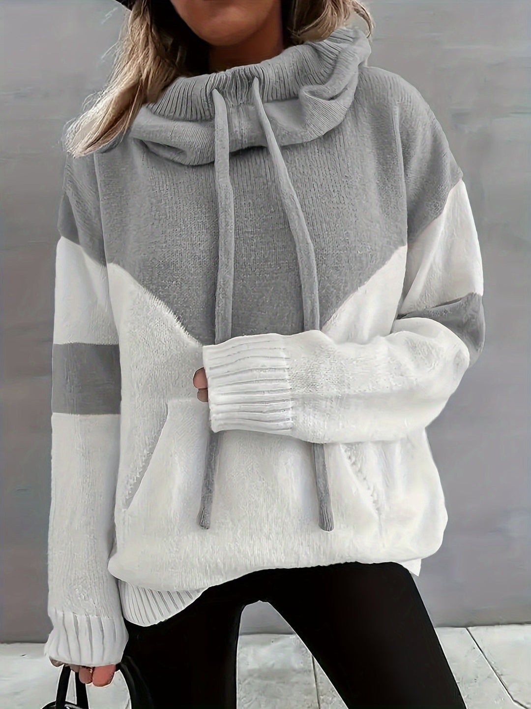 Comfortable Hoodie with Drawstring - Maya-Gray-S-Nora Luxe