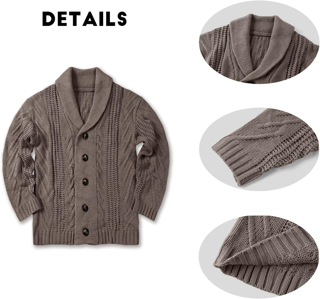 Comfortable Knitted Men's Cardigan - Lucas-Green-M-Nora Luxe
