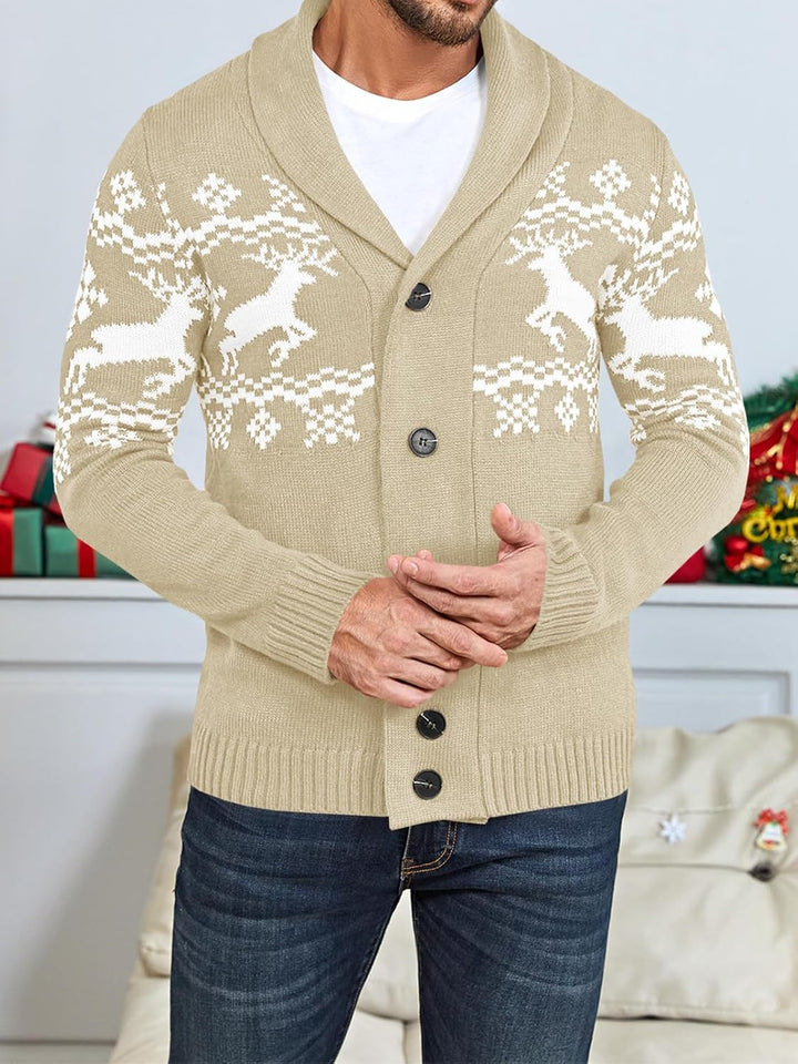 Comfortable Knitted Men's Cardigan - Lucas-Green-M-Nora Luxe