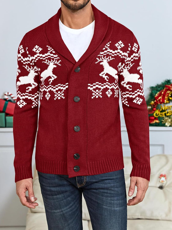 Comfortable Knitted Men's Cardigan - Lucas-Green-M-Nora Luxe