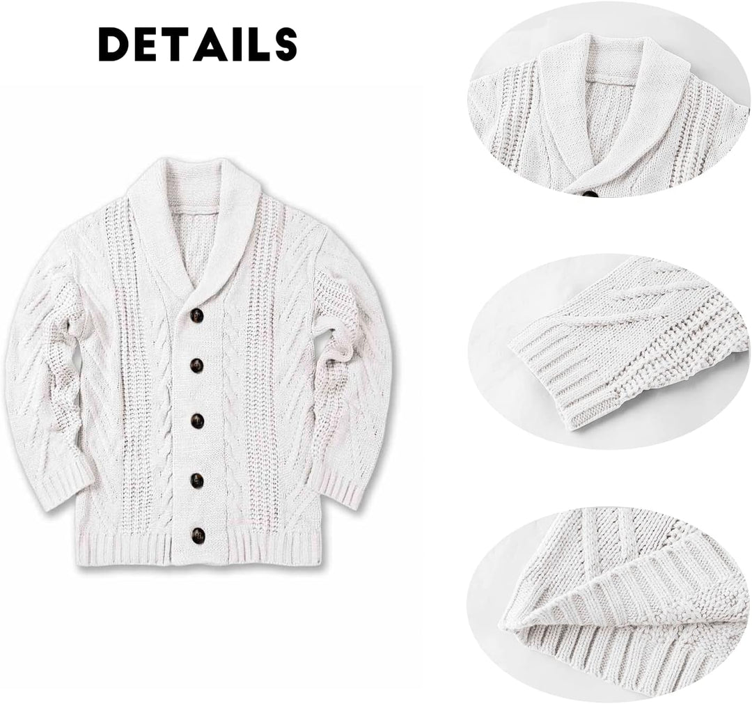 Comfortable Knitted Men's Cardigan - Lucas-Green-M-Nora Luxe