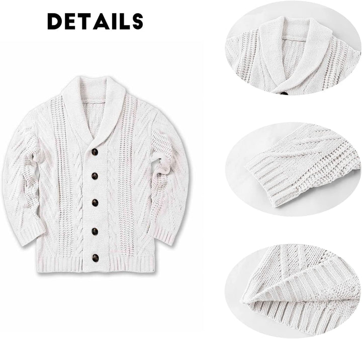 Comfortable Knitted Men's Cardigan - Lucas-Green-M-Nora Luxe
