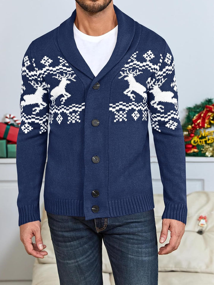 Comfortable Knitted Men's Cardigan - Lucas-Green-M-Nora Luxe