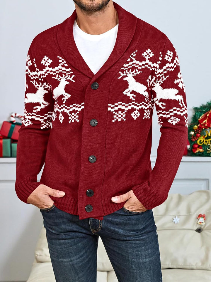 Comfortable Knitted Men's Cardigan - Lucas-Green-M-Nora Luxe
