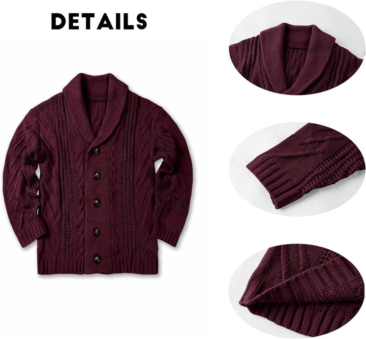 Comfortable Knitted Men's Cardigan - Lucas-Green-M-Nora Luxe