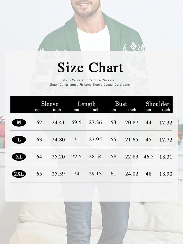Comfortable Knitted Men's Cardigan - Lucas-Green-M-Nora Luxe
