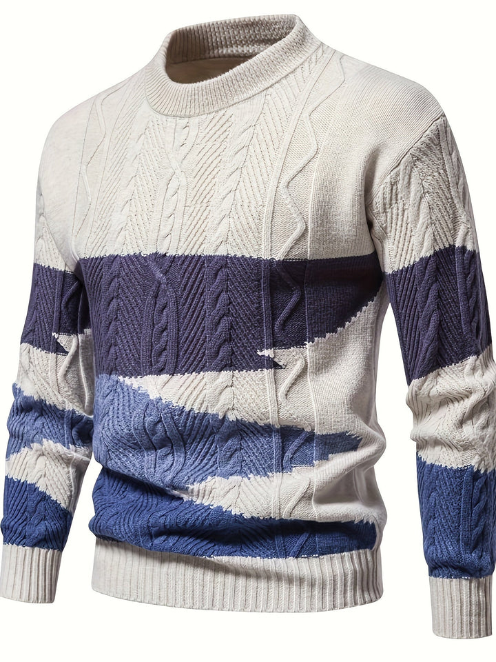 Comfortable Knitted Sweater for Men - Felix-Blue-XS-Nora Luxe