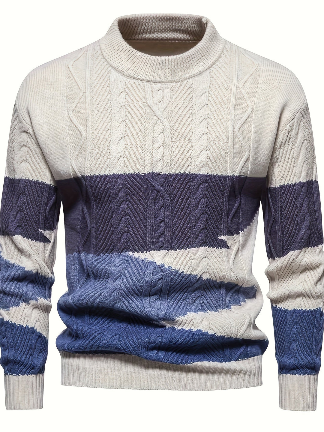 Comfortable Knitted Sweater for Men - Felix-Khaki-XS-Nora Luxe