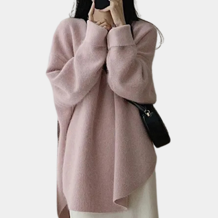 Comfortable Knitted Women's Sweater - Noor-Black-Nora Luxe