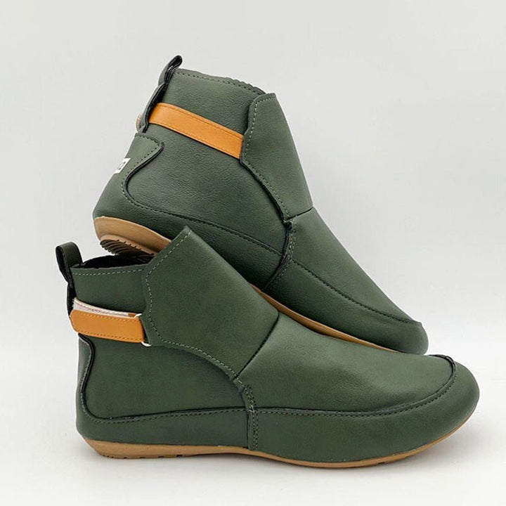 Comfortable Ladies Ankle Boots - ErgoFit-Green-3.5-Nora Luxe